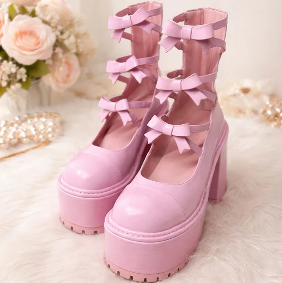 Sugar Thrillz Pink Platform Boots